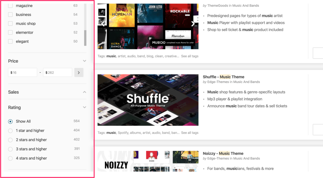 Template WordPress Musica